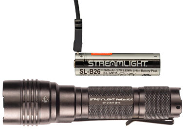 Streamlight 88084 ProTac HL-X USB Flashlight  Black Anodized 65/400/1000 Lumens   White LED