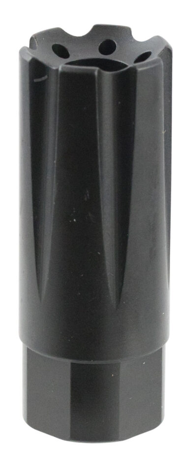 TacFire MZ10209MM Linear Compensator Black Nitride Steel with 1/2"-36 tpi Threads, 2.26" OAL, 0.87" Diameter & Forward Style for 9mm Luger AR-Platform