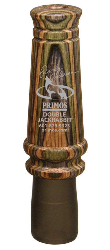 Primos 366 Randy Anderson Double Jackrabbit Open Call Double Reed Rabbit Sounds Attracts Predators Multi Color Laminated Wood