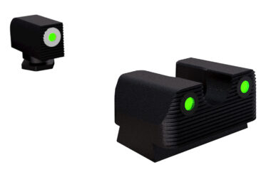 Rival Arms RA2B231G Night Sights for G42/G43/G48 Green Tritium White Outline Front Sight-Green Tritium Black Outline Rear Sight