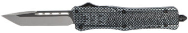CobraTec Knives MCFCTK1MTNS CTK-1  Medium 3" OTF Tanto Plain D2 Steel Blade/Carbon Fiber Aluminum Handle Features Glass Breaker Includes Pocket Clip
