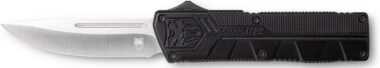 CobraTec Knives BCTLWDNS Lightweight  3.25" OTF Drop Point Plain D2 Steel Blade/Black Aluminum Handle Includes Pocket Clip