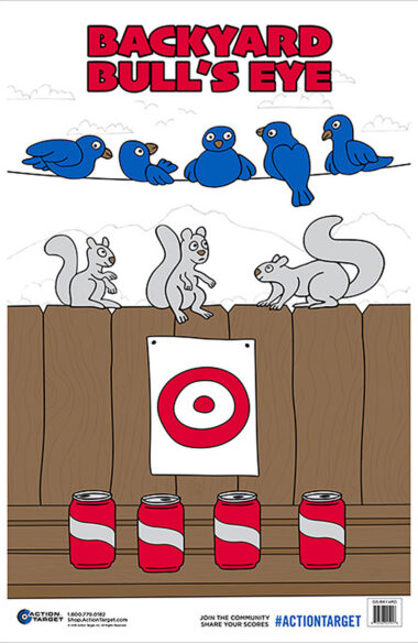 Action Target GSBKYARD100 Entertainment Animals/Cans/Target Paper Hanging 23" x 35" Multi-Color 100 Per Box