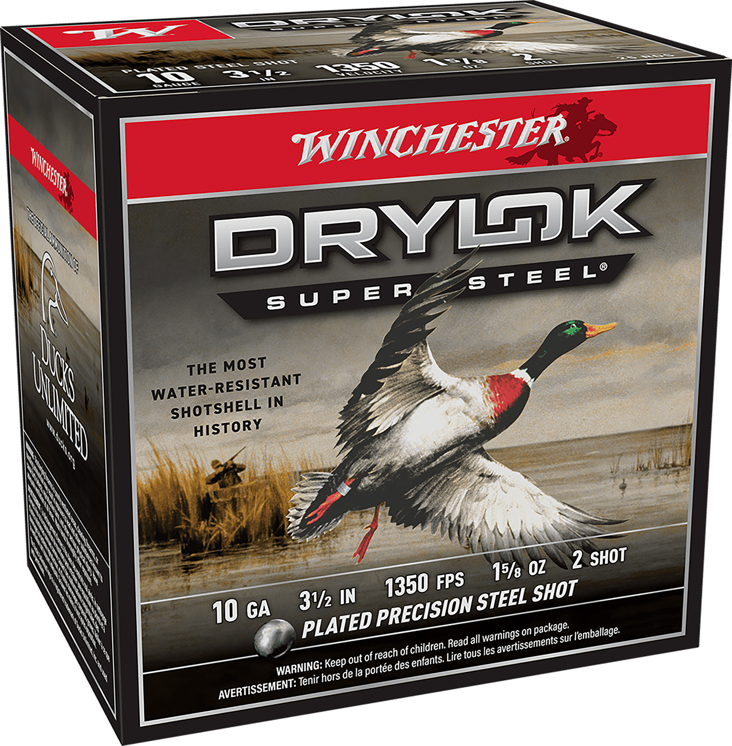 Winchester Ammo XSC102 Drylok Super Steel Magnum 10Gauge 3.50" 1 5/8oz 2Shot 25 Per Box/10 Case