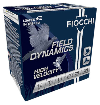 Fiocchi 16HV75 Field Dynamics High Velocity 16Gauge 2.75" 1 1/8oz 7.5Shot 25 Per Box/10 Case