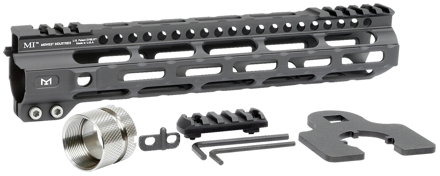 Midwest Industries MIULW105 Ultralight AR-15 Black Hardcoat Anodized Aluminum/Polymer 10.50" Picatinny/M-LOK