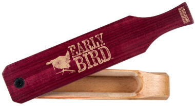 Primos PS2961 Early Bird  Box Call Turkey Hen Sounds Attracts Turkeys Natural Walnut/Purple Heart