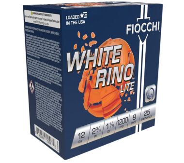 Fiocchi 12WRNL9 Exacta Target White Rino Lite 12Gauge 2.75" 1 1/8oz 9Shot 25 Per Box/10 Case
