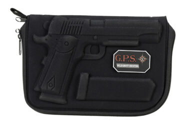 GPS Bags 908PC Custom Molded w/ Lockable Zippers Internal Mag Holder & Black Finish for 1911 & Similar Clones