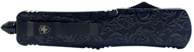 Templar Knife MMDG131 Gen II Maiden Gloss Slim 3.43" OTF Dagger Plain Black Oxide Stonewashed 440C SS Blade, 5.05" Black Gloss Aluminum Handle, Glass Breaker