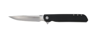 CRKT 3810 LCK + Large 3.62" Folding Drop Point Plain Satin 8Cr13MoV SS Blade/ Black GRN Handle Includes Pocket Clip