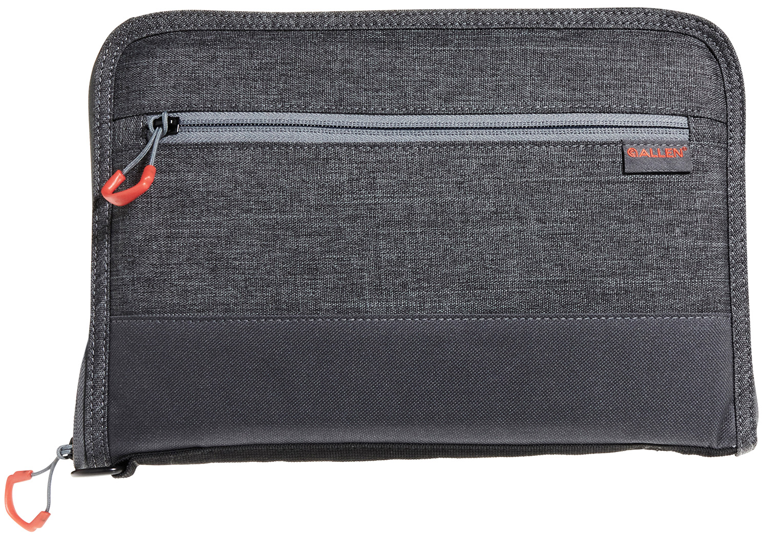 Allen 7757 Auto-Fit 2.0 Deluxe Handgun Case Gray w/Red Accents, Foam Padding, Knit Interior, Exterior Pocket Finish for Most Full-Size Semi-Autos 11" L