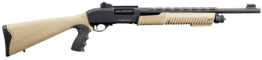 Charles Daly 930279 301 12 Gauge 3" 5+1 18.50" Barrel w/Heat Shield, Black Metal Finish, Synthetic Flat Dark Earth Fixed Pistol Grip Stock & Forend, Auto Ejection, Includes 3 Choke Tubes