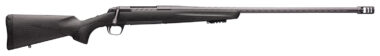 Browning 035543294 X-Bolt Pro Long Range 6.5 PRC 3+1 26" Skip Fluted Heavy  Barrel, Recoil Hawg Muzzle Brake, Spiral Fluted Bolt, Carbon Gray Elite Cerakote, Natural Carbon Fiber Stock