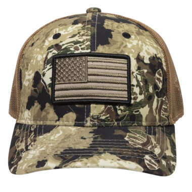 Outdoor Cap USA-170 USA Flag  Veil Whitetail/Brown Adjustable Snapback OSFA Structured