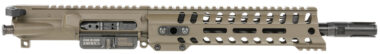 Patriot Ordnance Factory  Minuteman Complete Upper 5.56x45mm NATO 10.50" Black Nitride Barrel Aluminum Patriot Brown Receiver 9" M-LOK Handguard Lo Pro DI Gas Block (Mid Length)