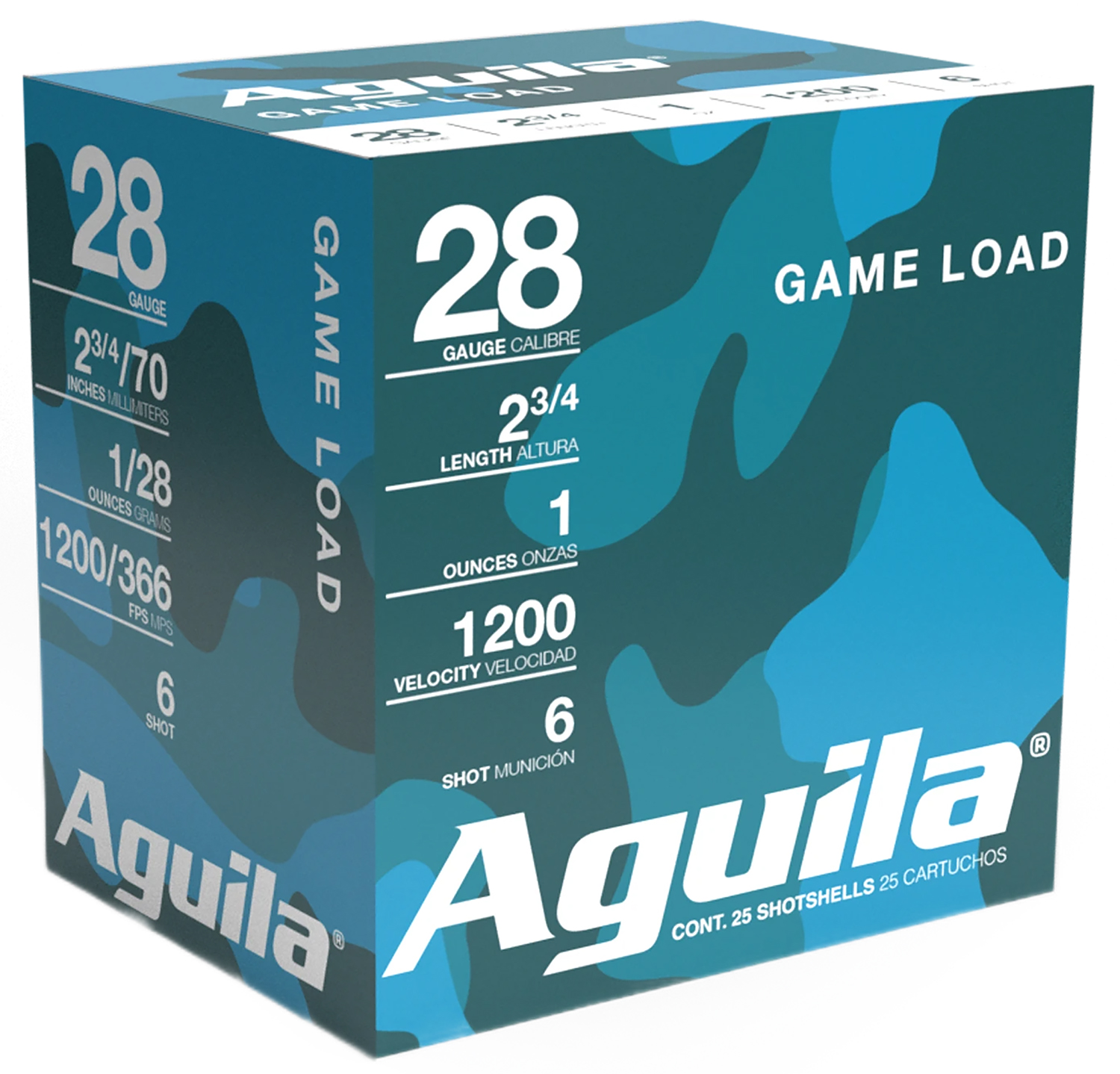 Aguila 1CHB2836 Game Load 28Gauge 2.75" 1oz 6Shot 25 Per Box/20 Case