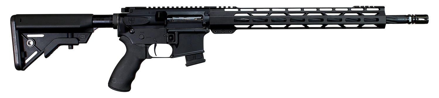 Alexander Arms RTA17BL Tactical 17 HMR 10+1 18" Black Fluted/Threaded Barrel, Picatinny Rail Black Aluminum Receiver, Black B5 Bravo Synthetic Stock