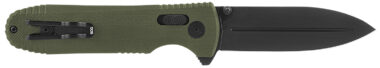 S.O.G SOG12610257 Pentagon XR 3.60" Folding Spear Point Plain Black TiNi Cryo CTS XHP Blade/OD Green G10 Handle Includes Pocket Clip