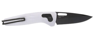 S.O.G SOG12730557 One-Zero XR 3.10" Folding Plain Black Chrome Cryo CPM S35VN Steel Blade/ White Sculpted Aluminum Handle