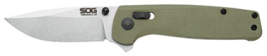 S.O.G SOGTM1022BX Terminus XR 2.95" Folding Clip Point Plain Stonewashed BD1 Steel Blade Olive Drab Textured G10 Handle Features Box Packaging Includes Pocket Clip