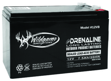Wildgame Innovations WGIWGIBT0011 Edrenaline Rechargeable Battery Black 12.0 Volts