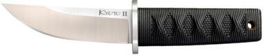 Cold Steel CS-17DB Kyoto II 3.38" Fixed Plain Tanto 8Cr13MoV SS Blade/Black Contoured Kray-Ex Handle