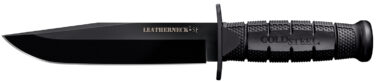 Cold Steel CS39LSFC Leatherneck Semper-Fi 6.75" Fixed Clip Point Plain Black Matte Powder Coat D2 Steel Blade/5" Black Deep Checkered w/Double Quillon Guard Griv-Ex Handle Includes Belt Loop/Sheath