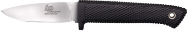Cold Steel CS36LPMF Pendleton Mini Hunter 3" Fixed Plain Stonewashed AUS10A SS Blade, 3.63" Black Textured Kray-Ex Handle