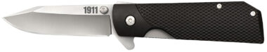 Cold Steel CS20NPJAAZ 1911  3" Folding Clip Point Plain 4034 SS Blade Black Textured Griv-Ex Handle Includes Pocket Clip