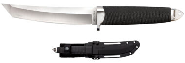 Cold Steel CS-35AB San Mai Master 6" Fixed Tanto Plain Satin VG-10 San Mai Blade/Black Textured/Oval Kray-Ex Handle Includes Sheath