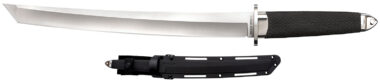 Cold Steel CS35AE Magnum Tanto XII  12" Fixed Tanto Plain Satin VG-10 San Mai Blade/Black Textured/Oval Kray-Ex Handle Includes Sheath