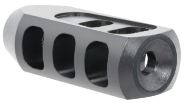 TacFire  Tanker Muzzle Brake  Black Oxide Steel with 1/2"-28 tpi Threads 2.76" OAL 1.37" Diameter for 5.56x45mm NATO