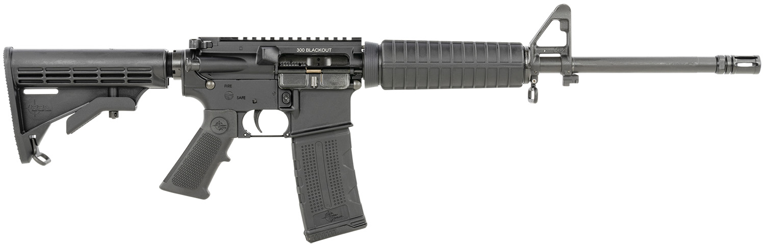 Rock River Arms BLK1222 LAR-15M CAR A4 300 Blackout 30+1 16", Black, R4 Handguard, Tactical Carbine Stock, Overmolded A2 Grip, A2 Front Sight Post