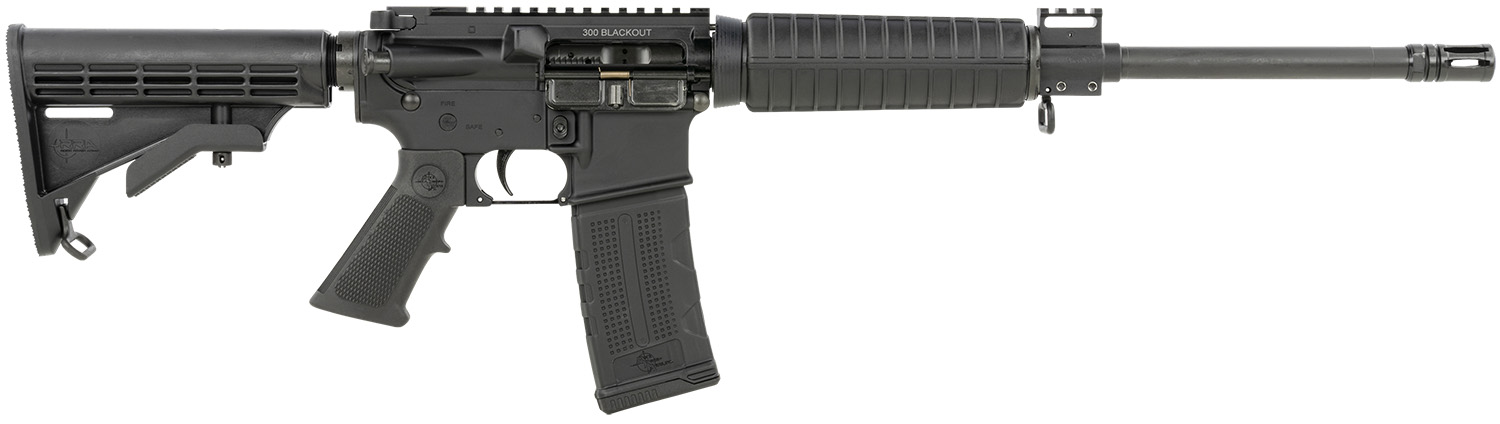 Rock River Arms BLK1850 LAR-15M CAR A4 300 Blackout 30+1 16", Black, R4 Handguard, Tactical Carbine Stock, Overmolded A2 Grip, Railed Gas Block
