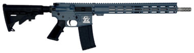 Great Lakes Firearms GL15223SSBLU AR-15  223 Wylde 30+1 16" Stainless Barrel, Blue Titanium Cerakote Receiver, Full Picatinny Rail,  Black Collapsible Stock, Polymer Grip