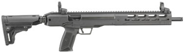 Ruger 19302 LC Carbine  5.7x28mm 10+1 16.25" Nitride Fluted Barrel, Black Hard Coat Anodized Finish, M-LOK Handguard, OEM Flip Up Sights, Synthetic Folding Adjustable Stock, Black Polymer Grip
