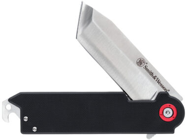 Smith & Wesson Knives 1193144 Big Benji  3.50" Folding Plain Stainless Steel Blade 4.25" Black