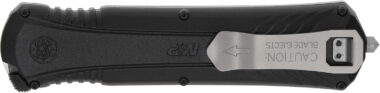 Smith & Wesson Knives 1181878 M&P  3.50" OTF Dagger Plain Satin AUS-8A SS Blade 5.16" Black