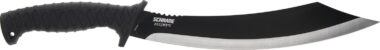 Schrade 1182527 Decimate Parang  11.75" Fixed Parang Plain Black Black Oxide 3Cr13 Steel Blade 6.75" Black Rubber Overmold Handle Includes Sheath