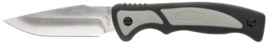 Old Timer 1137140 Trail Boss  3.70" Fixed Caper Plain Stainless Steel Blade 5.25" TPE Handle Includes Sheath