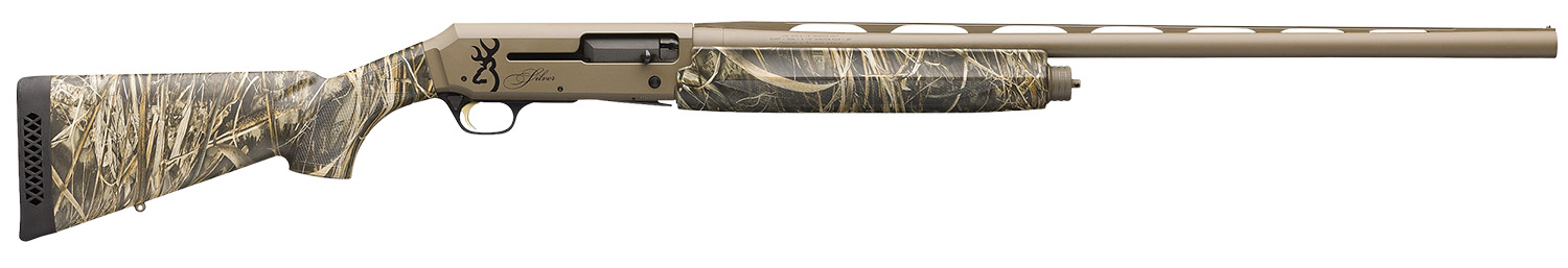Browning 011434204 Silver Field 12 Gauge 3.5" 4+1 (2.75") 28", FDE Barrel/Rec, Realtree Max-7 Camo Synthetic Stock With Textured Gripping Surface