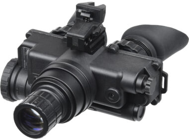 AGM Global Vision 12W7P122154211 Wolf-7 PRO NW1 Night Vision Goggles Black 1x 27mm, Generation 2+ Level 1, 45-54 lp/mm Resolution, White Filter