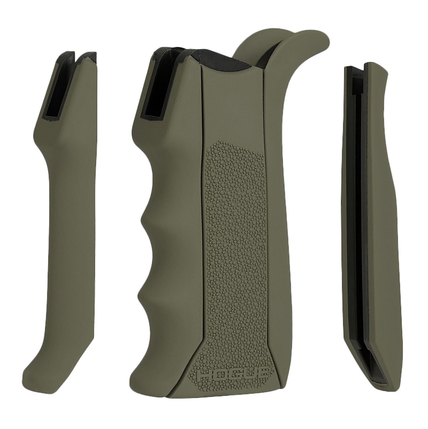 Hogue 13041 Modular Overmolded OD Green Rubber Pistol Grip with Finger Grooves Fits AR-15/M16