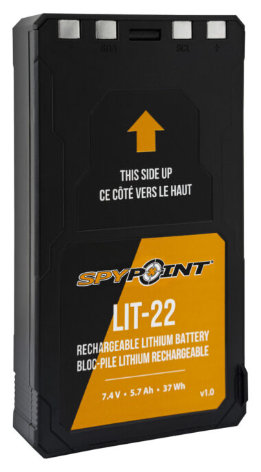 Spypoint 05549 LIT-22 Rechargeable Lithium Battery Pack Black 7.4 Volts