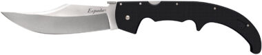 Cold Steel CS62MGC Espada  XL 7.50" Folding Clip Point Plain AUS-10A SS Blade/9.25" Black w/Polished Bolsters G10 Handle Includes Belt Clip