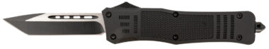 Steel River Knives T620BT Spartan  3.75" Tanto Black/Silver Blade 5.5" Black Aluminum Zinc Alloy Handle