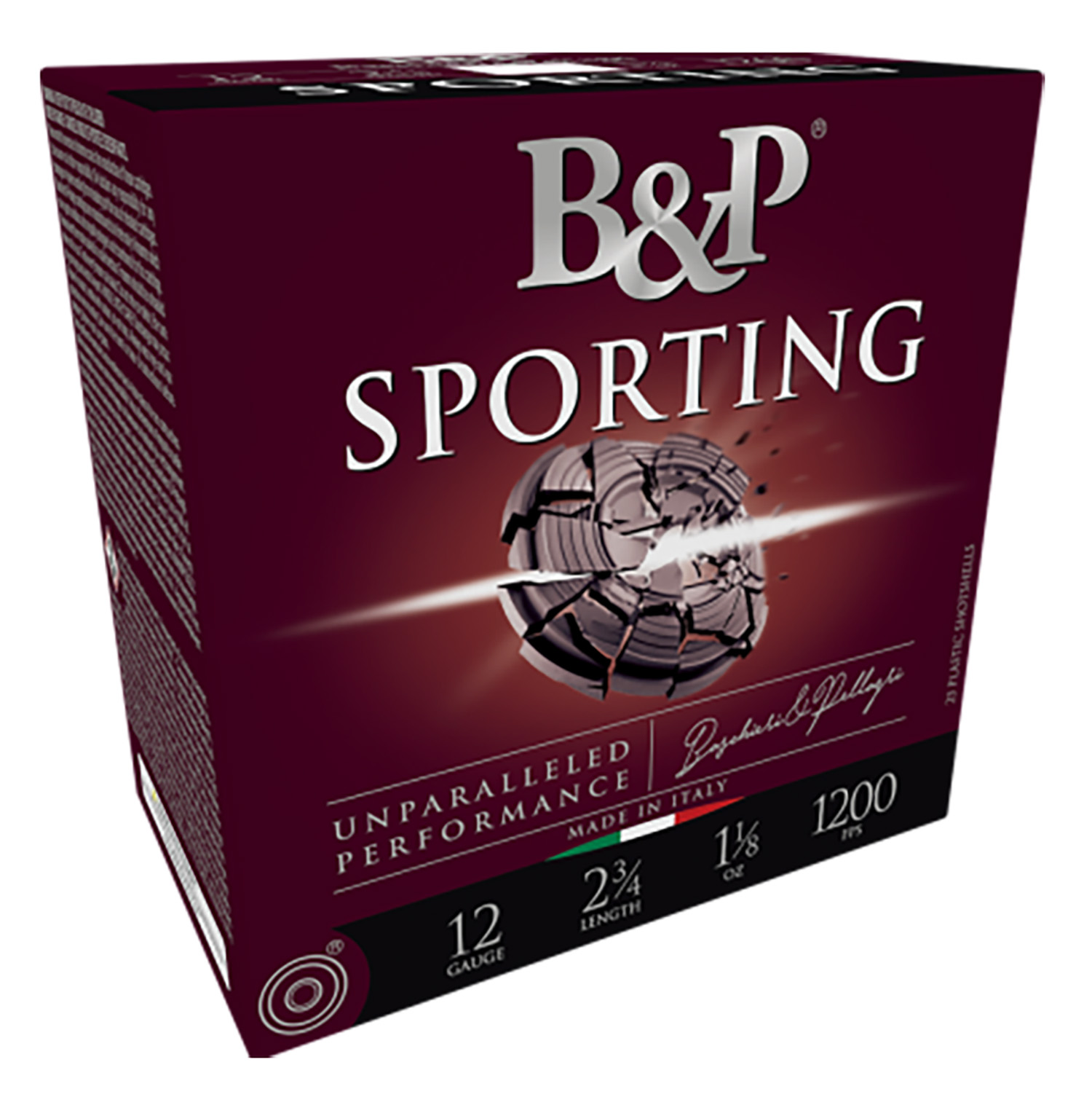 B&P 12B1SCL8 Sporting Clay 12Gauge 2.75" 1oz 8Shot 25 Per Box/10 Case