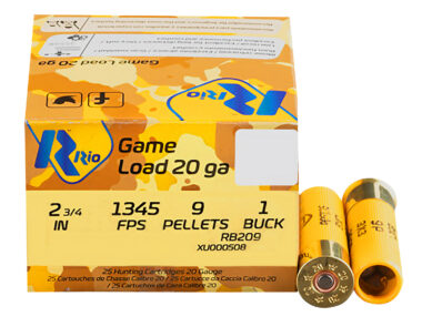 Rio Ammunition RB209 Royal Buck 20Gauge 2.75" 1 1/8oz 1Buck Shot 25 Per Box/10 Case