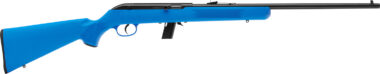 Savage Arms 40217 64 F Full Size 22 LR 10+1 21" Matte Black Carbon Steel Barrel, Matte Black Grooved Carbon Steel Receiver, Blue Fixed Synthetic Stock, Right Hand